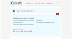 Desktop Screenshot of delrett.no